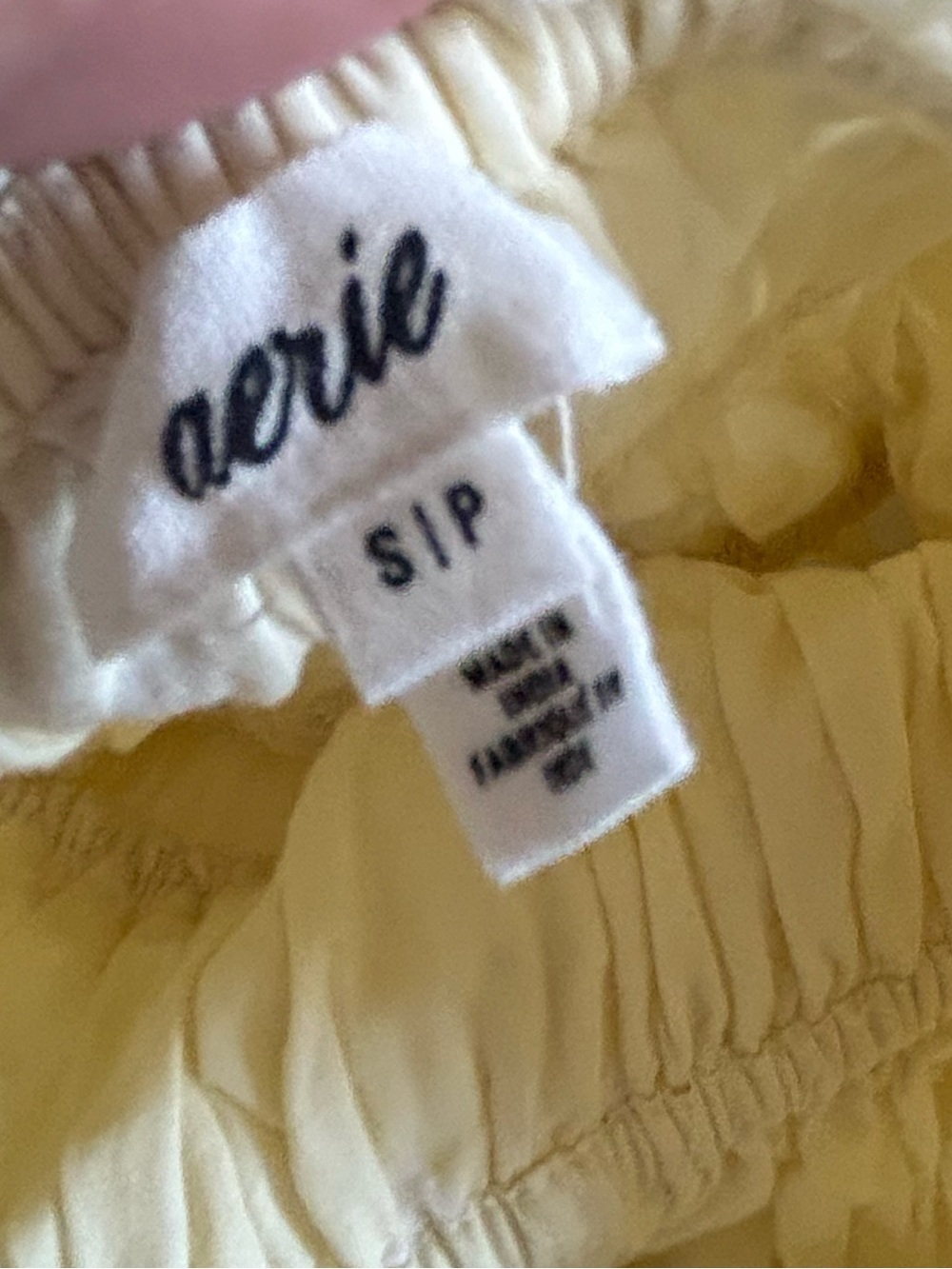 NWT aerie pale yellow mini dress. No wear perfect condition - Picture 8 of 8